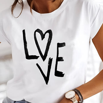 A person wearing a relaxed minimalist white graphic tee with casual stylish design, showing part of the sleeve and arm, with a black watch visible on the wrist.