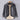 Reversible men's two-tone jacket in gray, featuring a contrast collar and spacious sleeves.