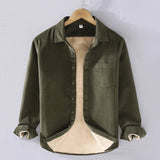 Reversible men's two-tone jacket in beige and white with a contrasting collar, featuring buttons and sleeves, size 3XL.