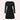 Ribbed black long sleeve wrap dress with a V-neck in a skater style, suitable for day or formal occasions, displayed in size XL.