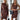 Brown ribbed long sleeve mini dress with a belted waist, modeled by a person.