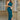 Royal blue V-neck backless bodycon evening gown with fitted waist and sleeveless design.