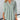 Sage green V-neck ribbed blouse for women, featuring a casual and lightweight design in size 2XL.