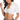 Short white dirndl blouse with a tie-front design, featuring ruffled edges and a cropped fit, in an XL size.