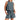 Sleeveless black romper with drawstring waist, featuring a feminine summer design. Modeled in a blue color, size XXL.