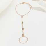 Elegant women's dainty hand bracelet with a star charm, made of silver metal, adjustable for a perfect fit, ideal for fashion and events.