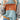 Striped color block long sleeve casual pullover sweater for women in style 5 and size 2XL, featuring white, blue, and orange color blocks. The sweater has a round neck and is shown on a model.