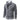 Men's winter cardigan sweater in gray, featuring a geometric pattern with a full zip-up front. The garment has long sleeves, a collar, and a design resembling tartan or plaid. The size is 2XL, suitable for outerwear during colder seasons.