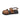Stylish women's black platform orthopedic sandals featuring an adjustable ankle strap and a brown leather finish, designed for both comfort and fashion appeal.