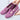 Stylish women's black slip-on sneakers in size 42 with a purple accent, designed for lightweight and breathable comfort, made with synthetic rubber material suitable for outdoor activities and walking.