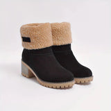 Stylish Women's Shearling Lined Tan Suede Winter Boot featuring a beige color, trendy design, and shearling lining for warmth, perfect for cold weather fashion.