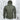 Green military-grade tactical hoodie in size 2XL, featuring an insulated soft-shell design with water-resistant properties. The image shows a close-up of a person wearing the hoodie, highlighting the shoulder, neck, and sleeve areas. The person also has a beard.