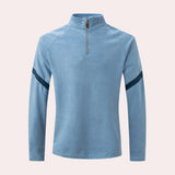 Teal soft fleece jacket in a heavenly blue color, size XL, featuring a collar and long sleeves.