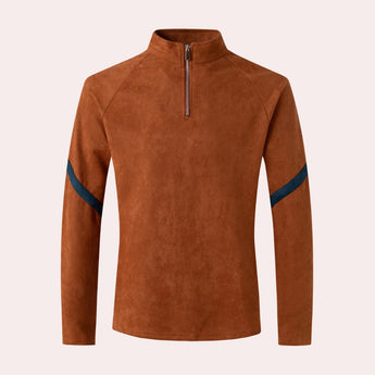Teal soft fleece jacket in an XL size, featuring a chocolate color, designed for premium sustainable outdoor wear with a stylish collared neckline and long sleeves.
