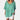 Teal V-neck oversized linen blouse featuring a casual summer tunic style, displayed in a green color in size 3XL, with short sleeves and a relaxed fit.