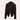 Textured black floral embossed high-collar women's top with long sleeves, shown in coffee color, size XL.