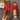 Trendy red women's flat bow-tie beachwear sandals featuring a stylish ribbon detail, shown in size 43.