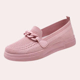 Pink slip-on sneakers designed for women, featuring a breathable fabric and a sleek design, suitable for summer. The sneakers are in a vibrant magenta hue with size 42, ideal for casual outings and walking.