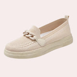 Beige slip-on sneakers for women featuring a trendy design, suitable for summer, with breathable material and a comfortable fit, size 42.