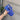 A pair of trendy white platform sandals with an open toe design, chunky sole, and buckle strap, shown in blue color, size 43.