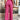 Trendy women's pink high-waisted palazzo pants, showcasing a lightweight and flowy design suitable for summer.