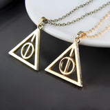 Gold Triangle Pendant Necklace with Minimalist Geometric Design