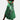Bohemian maxi skirt with yellow tribal print and wrap style detailing, shown in green color and size XL, being modeled by a person. The skirt features a flowing, elegant design suitable for casual and bohemian fashion styles.