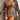 Tropical floral bikini set with tie-front and high-waisted bottoms in gray, featuring a matching cover-up; modeled on a person showcasing the swimwear's stylish design.