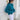 Turquoise plush crewneck sweater with a cozy soft-touch fabric, featuring long sleeves and a relaxed fit, displayed in a teal color, one size.