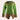 Asymmetrical green and brown ruffled sweater featuring a toggle closure, long sleeves, and a unique woolen design.