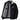 Urban Grey Fleece Collar Men's Bomber Jacket in Black, size 2XL, featuring a cozy woolen texture with a stylish jersey collar, full sleeves, and a casual winter coat design.