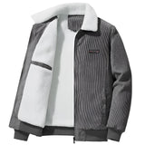 Men's grey fleece collar bomber jacket in size 2XL, featuring a casual design suitable for winter wear. The jacket displays a jersey-like texture with long sleeves and a structured collar, blending elements of sportswear and outerwear style.