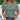 A green 3XL short sleeve blouse with a V-neck and button details, suitable for summer fashion.