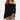 Black long sleeve scoop back top for women in XL size, featuring a fitted design with a round neckline, suitable for fall fashion.