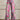 Bohemian high-waist wide-leg denim jeans in a vibrant pink floral print, featuring bell-bottom design, modeled by a person wearing 5XL.