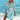 Tropical blue 3XL tie-dye beach cover-up featuring a colorful boho tunic design with short sleeves and a relaxed waist, ideal for summer outings by the water.
