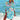 Women's Vibrant Tie-Dye Beach Cover-Up Dress in Tropical Blue, 5XL - featuring a bright azure and aqua tie-dye pattern with short sleeves and a relaxed waist, perfect for summer beachwear.
