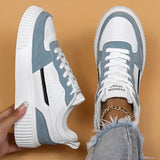 Vintage blue suede high sole sneakers for women, featuring a retro fashion design.