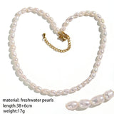 Waterproof hypoallergenic pearl choker necklace featuring elegant beach-inspired design with natural materials and delicate body jewelry elements.