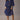 Blu navy laser-cut cotton kaftan, boho chic full-length dress with intricate detailing, featuring a relaxed fit and elegant sleeves.