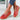 White leather tassel loafers for women in size 44, featuring a casual slip-on design. The image highlights the shoe's red color variant with a comfortable fit, suitable for casual wear.