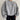 Gray XXL white puff-sleeve crew neck sweatshirt designed for modern streetwear fashion, showcasing the garment's outerwear style with emphasis on the neck, sleeves, and waist areas.