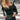 Dark green ribbed scoop neck long sleeve bodysuit for women in size XL, highlighting the neckline and fitted waist.