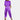 Purple satin jumpsuit and cargo pants set in 2XL, featuring a fashionable design with a focus on the neck, sleeve, and waist areas, suitable for women's loungewear or workwear.