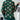 Women's crew neck sweater featuring an autumn leaf pattern in white and green tones, showcasing long sleeves and a comfortable fit, perfect for cozy fall fashion.
