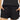 Women's black athletic shorts set shown in a quick-dry, breathable fabric, featuring a stylish design ideal for activewear.