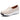 Women's white leather platform loafers showcasing a stylish and comfortable design suitable for walking and outdoor activities.