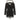 Women's black parka featuring a thermal, waterproof design with a faux fur hood, showing details of the collar, sleeves, and overall fit on a human body.
