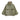 Army green women's quilted puffer jacket with a hood, featuring long sleeves, a fur-trimmed collar, and front pockets.