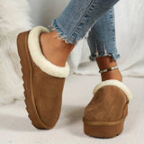 Women's black shearling fuzzy lined platform loafers with a stylish design, featuring a faux shearling lining and a platform sole for added height and comfort.